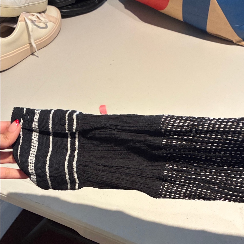 Zara Black Dress with White Pinstripe Detail - Picture 5 of 7